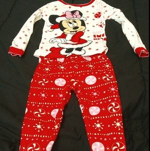 Disney Minnie Mouse 'Santa's Sweetheart PJ set